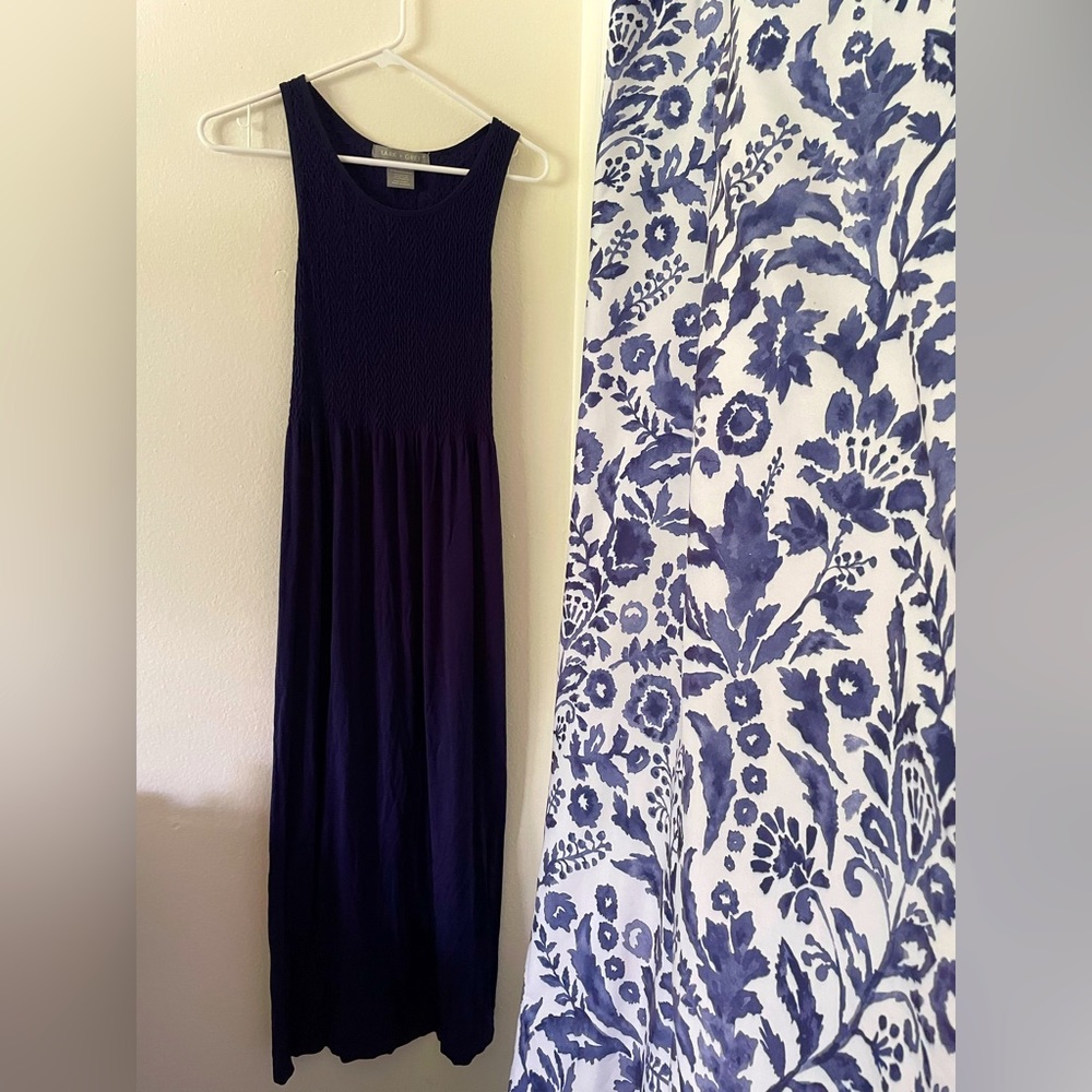 Navy maxi dress, Lark + Grey, S/M